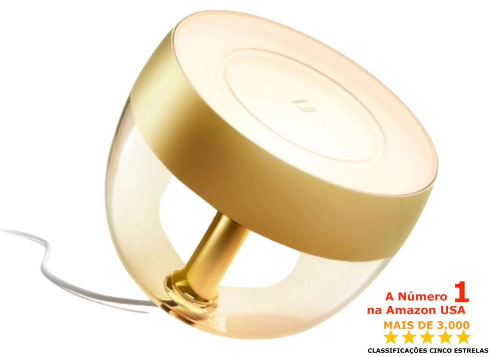 Philips Hue Iris l Limited Edition Gold l White and Color Ambiance l Bluetooth Table Lamp Smart Lighting l 2ª Geração l Luminária de Mesa e Piso l Compatível com Alexa, Apple Homekit & Google Assistant | Funciona com Bluetooth e/ou com a Hue Bridge l Kit2 - buy online