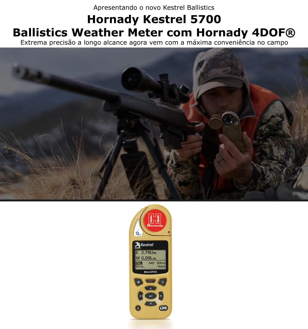Kestrel 5700 Ballistics Weather Meter with Hornady 4DOF Bluetooth | Tiro de precisão e competição | Precisão Sem Precedentes em Tiros de Longo Alcance | Alcance de até 3.5 Kms - comprar online