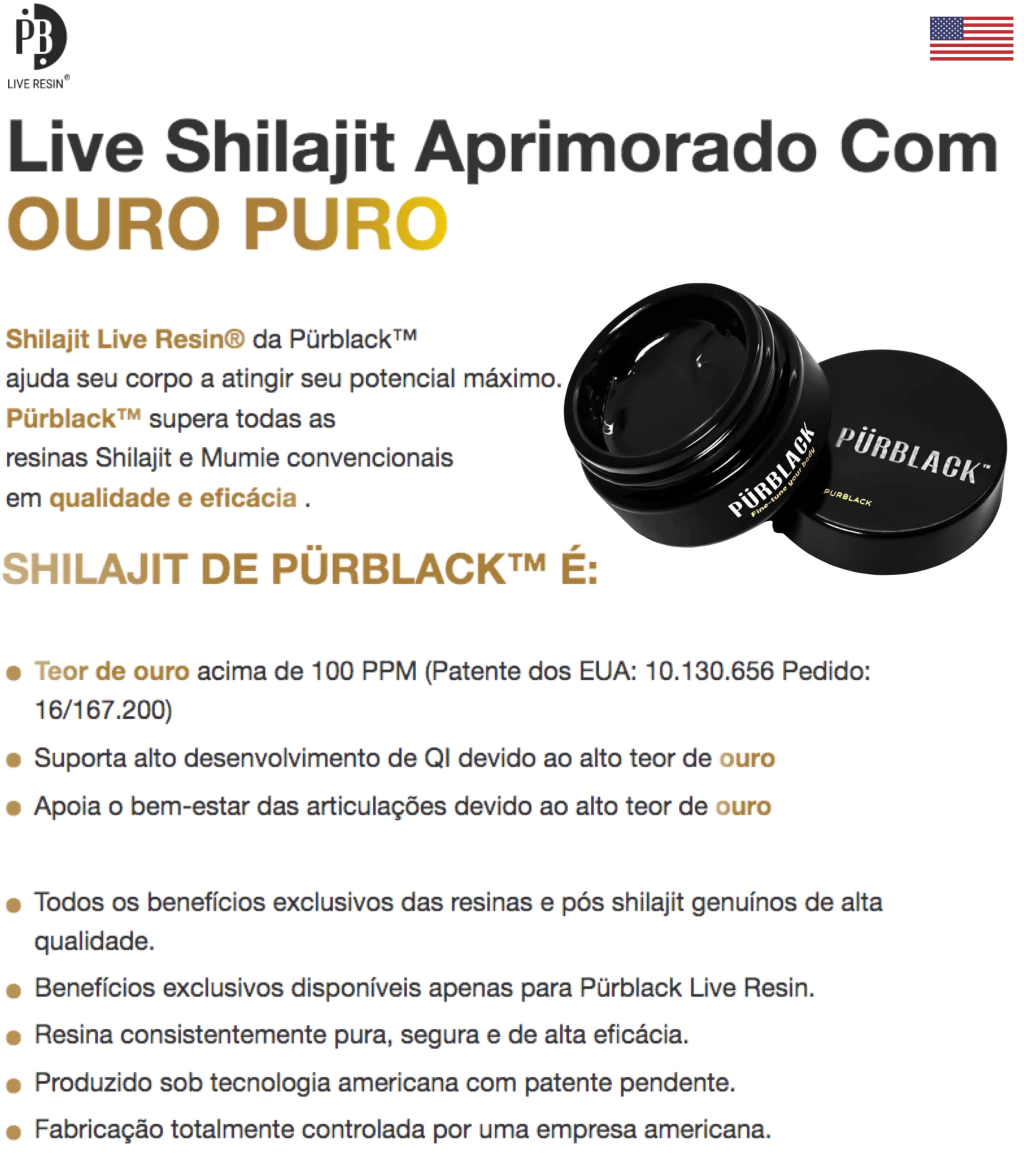 Pürblack Shilajit l Genuíno l Live Resin l Puro Ouro l Shilajit de 5ª Geração de Alta Eficácia l Suplemento Vitamínico Natural l Estimulante Biogênico l 30 gramas en internet
