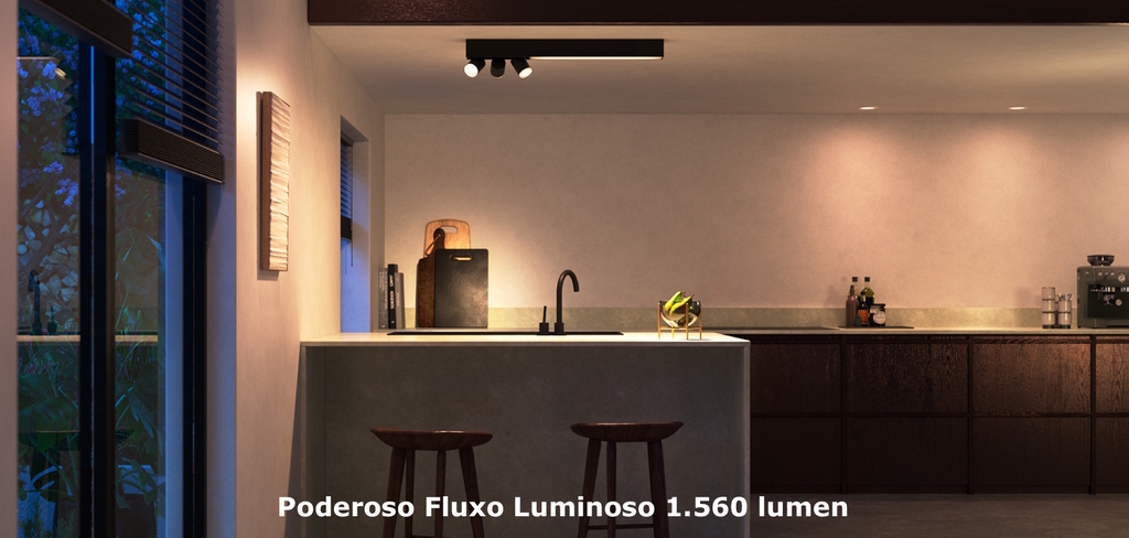 Philips Hue White & Color Ambiance Centris l Smart 2-Spots Ceiling Bar l Luminária de Teto l Ajuste cada Luz Individualmente l Poderoso Fluxo Luminoso 1.560 lumen l Compatível com Alexa, Apple Homekit & Google Assistant | Funciona com Bluetooth e/ou com a Hue Bridge - comprar online