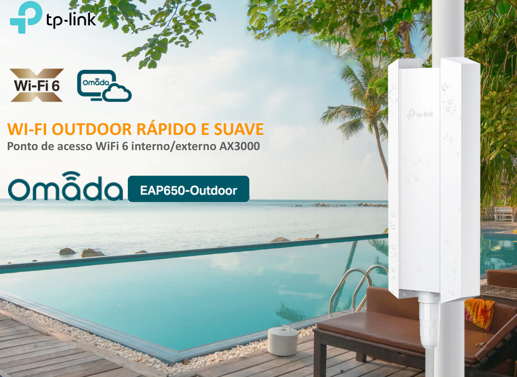 TP-Link EAP650 Mesh Outdoor Omada True WiFi6 AX3000 Gigabit IP67 , Pronto para uso comercial, Alcance de até 300 mts - comprar online