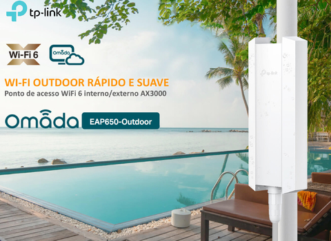 TP-Link EAP650 Mesh Outdoor Omada True WiFi6 AX3000 Gigabit IP67 , Pronto para uso comercial, Alcance de até 300 mts - comprar online