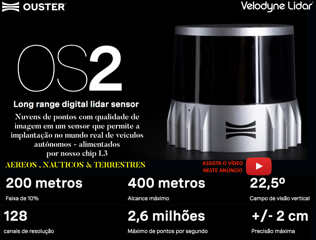 OUSTER VELODYNE LiDAR OS2 REV 7 - comprar online