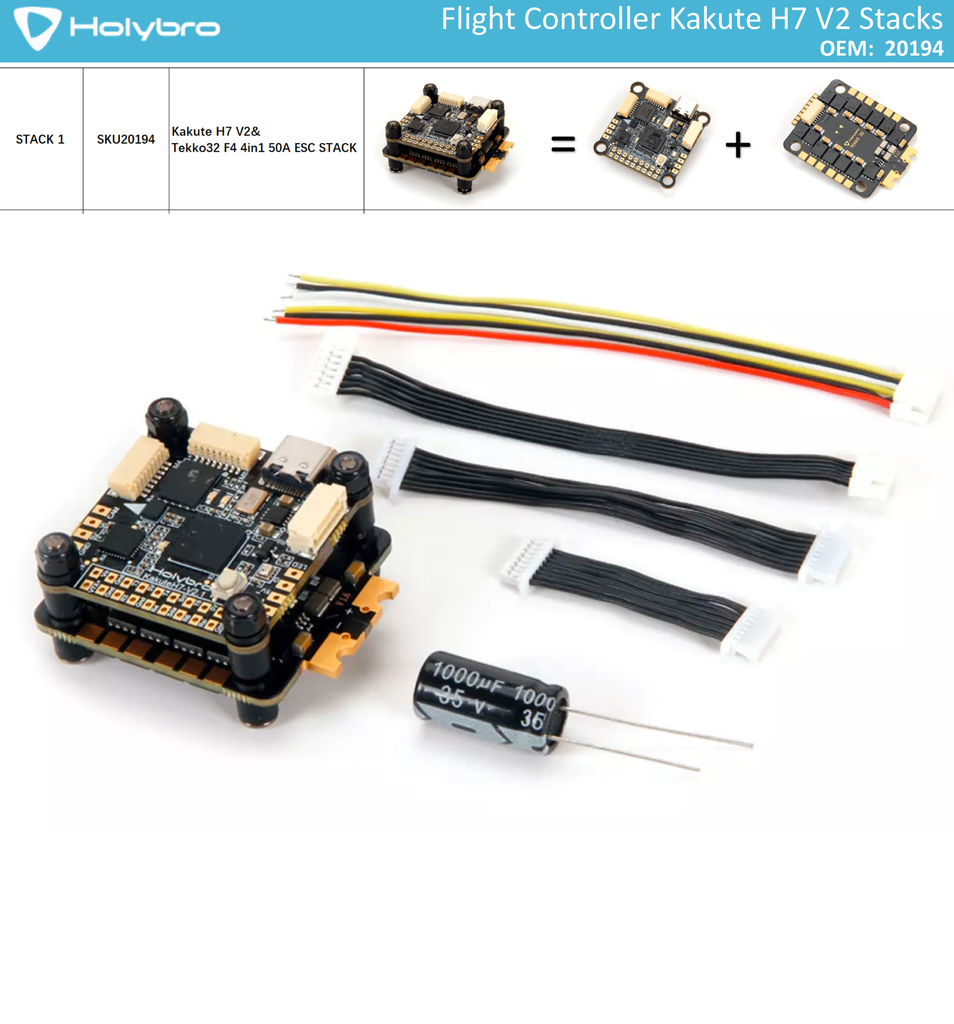 Holybro Kakute H7 V2 Stacks l Flight Controller with Bluetooth | FPV Flight Controller | Controlador de Voo l Drones, Robôs e UAVs | 20194 l 20195 l 20196 l 20197 - Loja do Jangão - InterBros