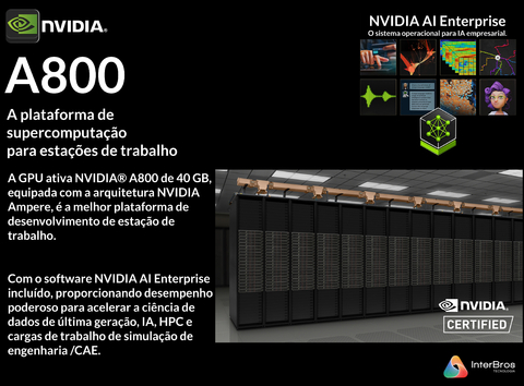 NVIDIA PNY A800 40GB Active Graphics Card , Ampere Architecture , VCNA800-PB40GB na internet