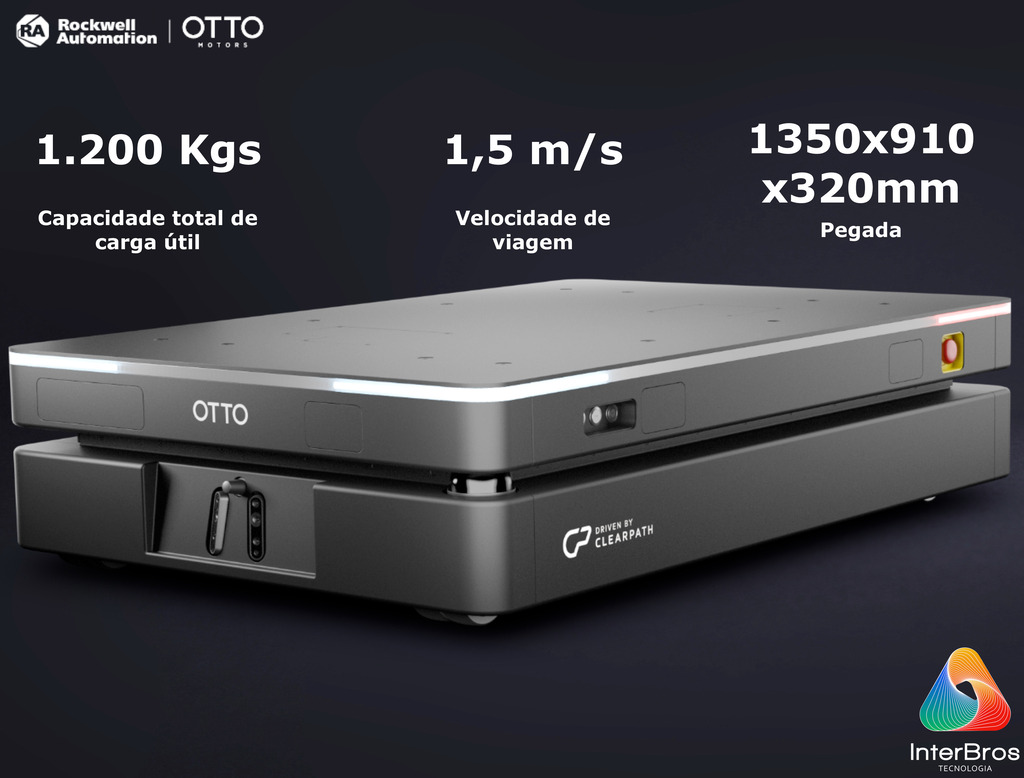 Otto Motors OTTO 1200 by Rockwell Automation , AMR Autonomous Mobile Robot , até 1.200 Kgs na internet