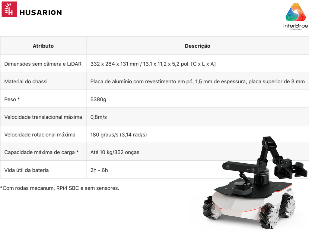 Husarion ROSbot XL , Plataforma de Robô Móvel Autônomo Universal para Pesquisa & Desemvolvimento , ROS2-native en internet