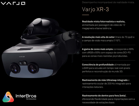 Varjo XR-3 Mixed Reality System VRJH-V0013132 D en internet