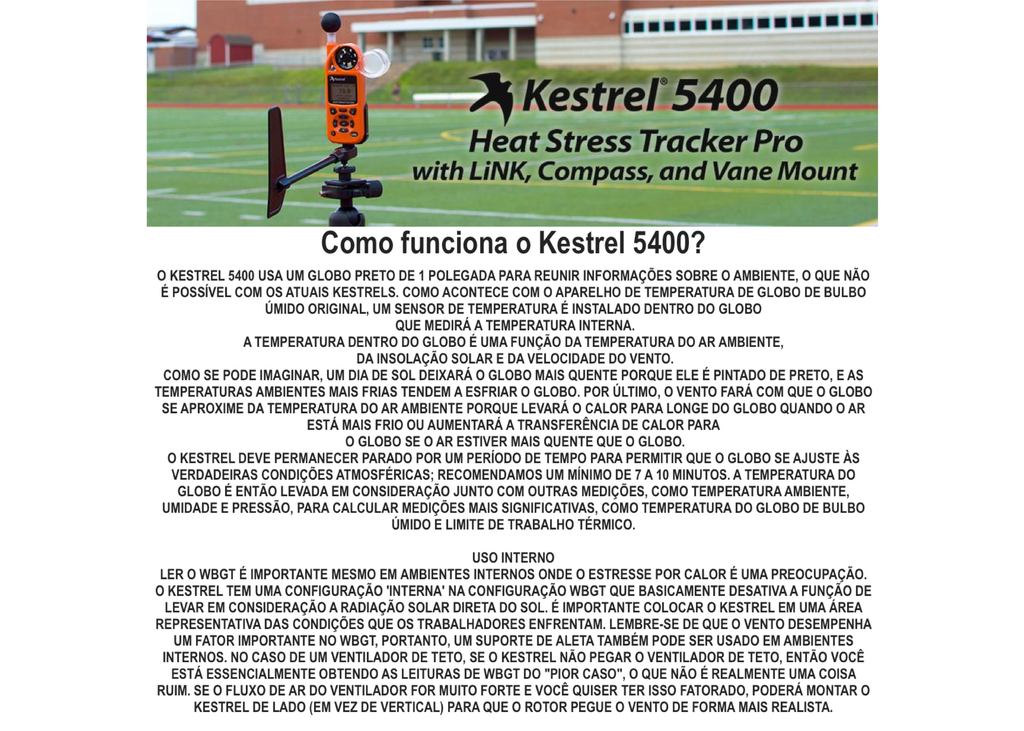 Kestrel Link 5400 PRO WBGT Heat Stress Tracker Bluetooth + Drop D3FW Data Logger en internet