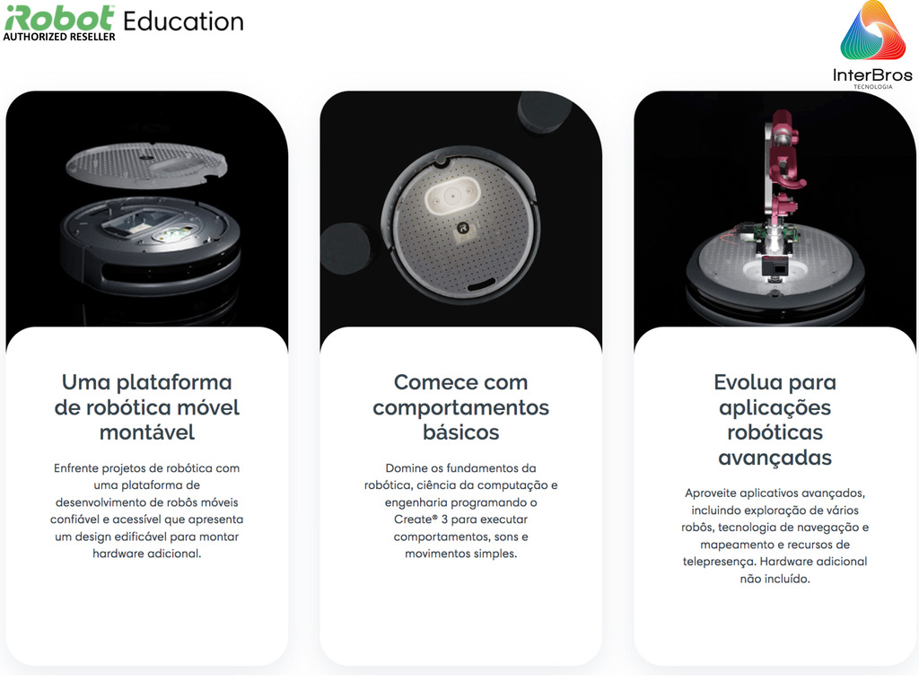 Imagem do iRobot Create 3 , Robot Educacional , Raspberry Pi 4 ROS 2