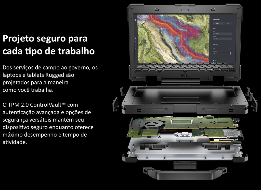Imagem do Dell Latitude 5430 Rugged Laptop Tablete Industrial Robusto , 8 GB DDR4 , 256 GB SSD 14" , 11th Gen Intel Core i5-1135G7