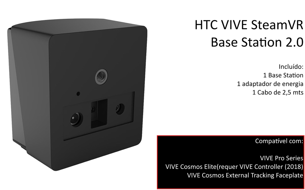 HTC VIVE Pro 2 Headset l Resolução 5K l Taxa de 120 Hz l Campo visão 120° l 99HASW001-00 en internet