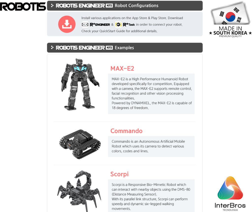 Robotis Steamcup Engineer Robot Kit 2 , Developer Kit , Habilitado para IA , Educacional , Idade: 15+ - Loja do Jangão - InterBros