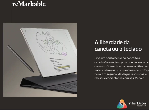 Remarkable Paper Pro , True Color Ink Display + Type Folio + Marker Plus + 6 Tips - (cópia) - Loja do Jangão - InterBros