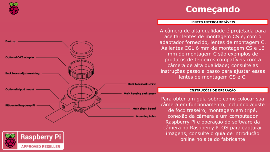 Raspberry Pi High Quality Câmera 12.3mp | Sensor Sony IMX477 de 12,3 megapixels - comprar online