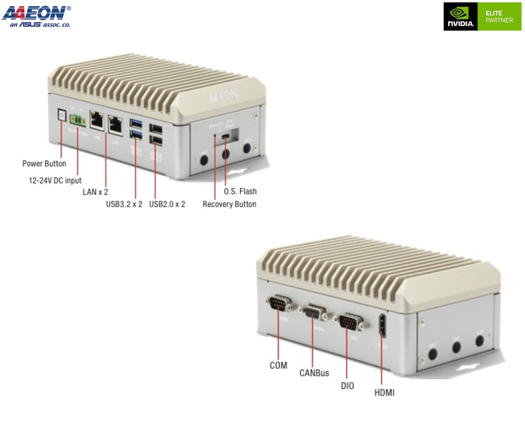 AAEON ASUS BOXER-8622AI , Computador Industrial , NVIDIA® Jetson Orin(TM) Nano 4GB - loja online