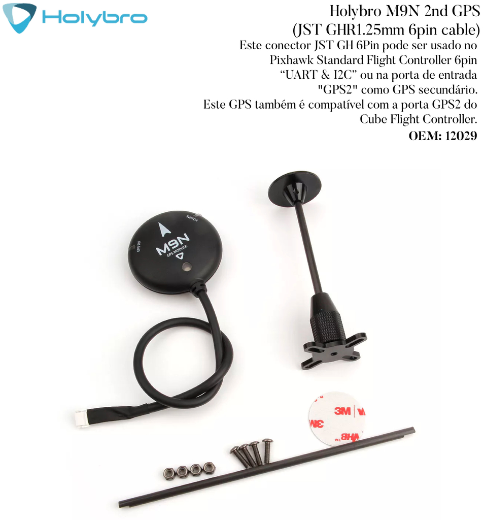 Imagem do Holybro M9N GPS | Módulo GPS l UAVs & Drones l 12027 l 12028 l 12029 l Escolha o conector