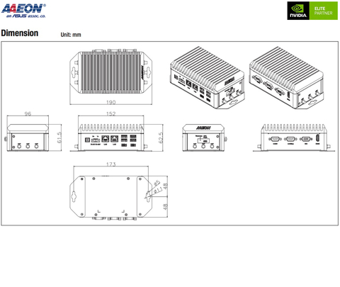 Imagem do AAEON ASUS BOXER-8622AI , Computador Industrial , NVIDIA® Jetson Orin(TM) Nano 4GB