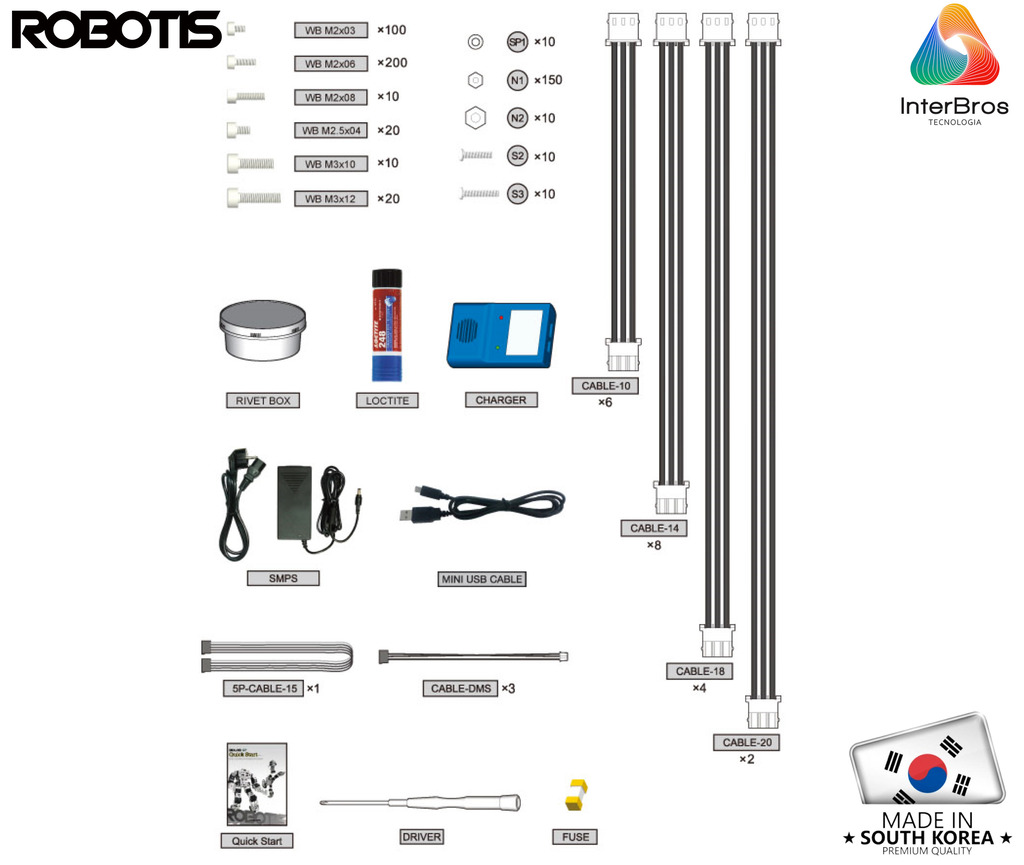 Imagen de Robotis Bioloid GP Grand Prix Humanoid Robot Developer Kit , Educacional , Idade: 15+