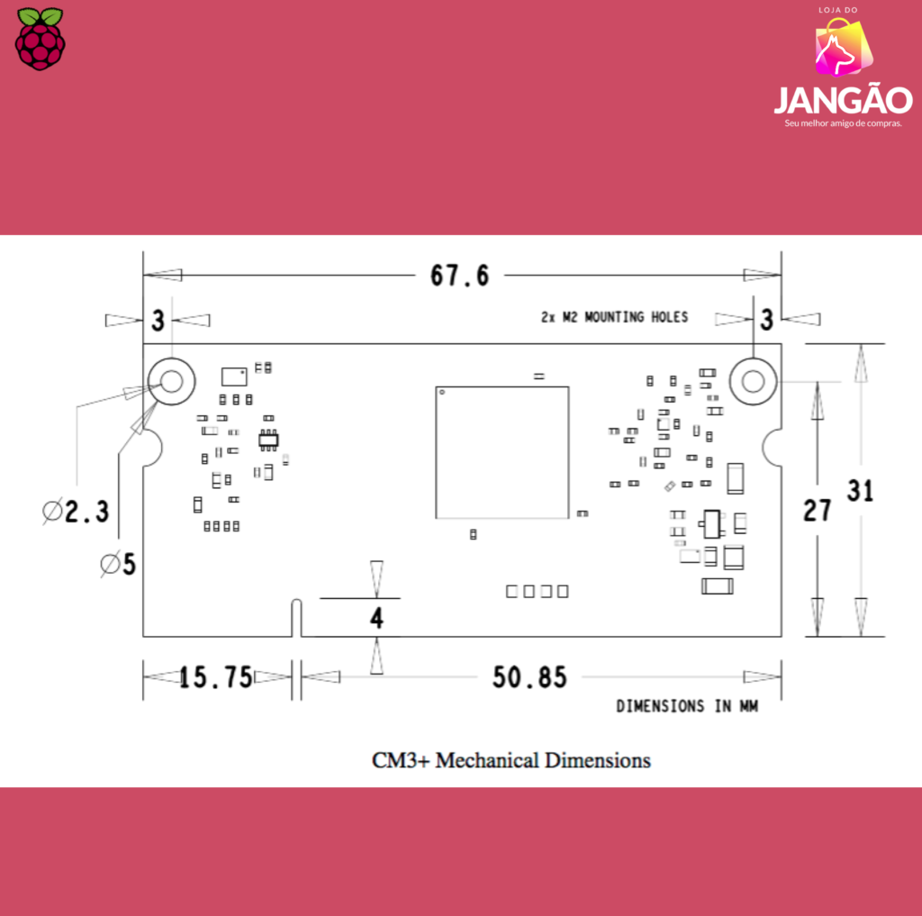 Raspberry Pi Compute Module 3 CM3+ | Aplicações Industriais | Disponível em 1GB , 8 GB , 16GB e 32GB - loja online