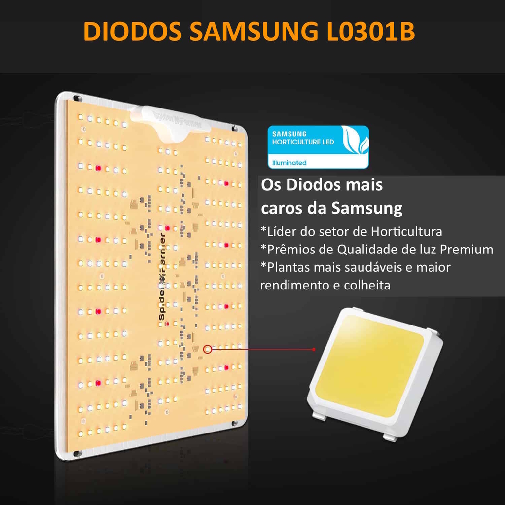 Spider Farmer SF1000 LED Grow Light with Samsung LM301B Diodos & Dimerizável Luminária Full Spectrum Grow 1 mt x 1 mt ou 60 cms x 60 cms na internet