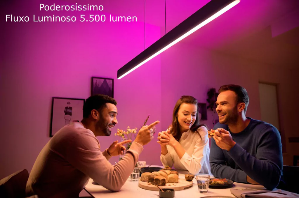 Philips Hue White & Color Ambiance Ensis Pendant Light l Luminária Pendente Inteligente l Bluetooth e WiFi l Poderosíssimo Fluxo Luminoso 5.500 lumen l Ajuste cada Luz Individualmente l Compatível com Alexa, Apple Homekit & Google Assistant | Funciona com Bluetooth e/ou com a Hue Bridge - tienda online