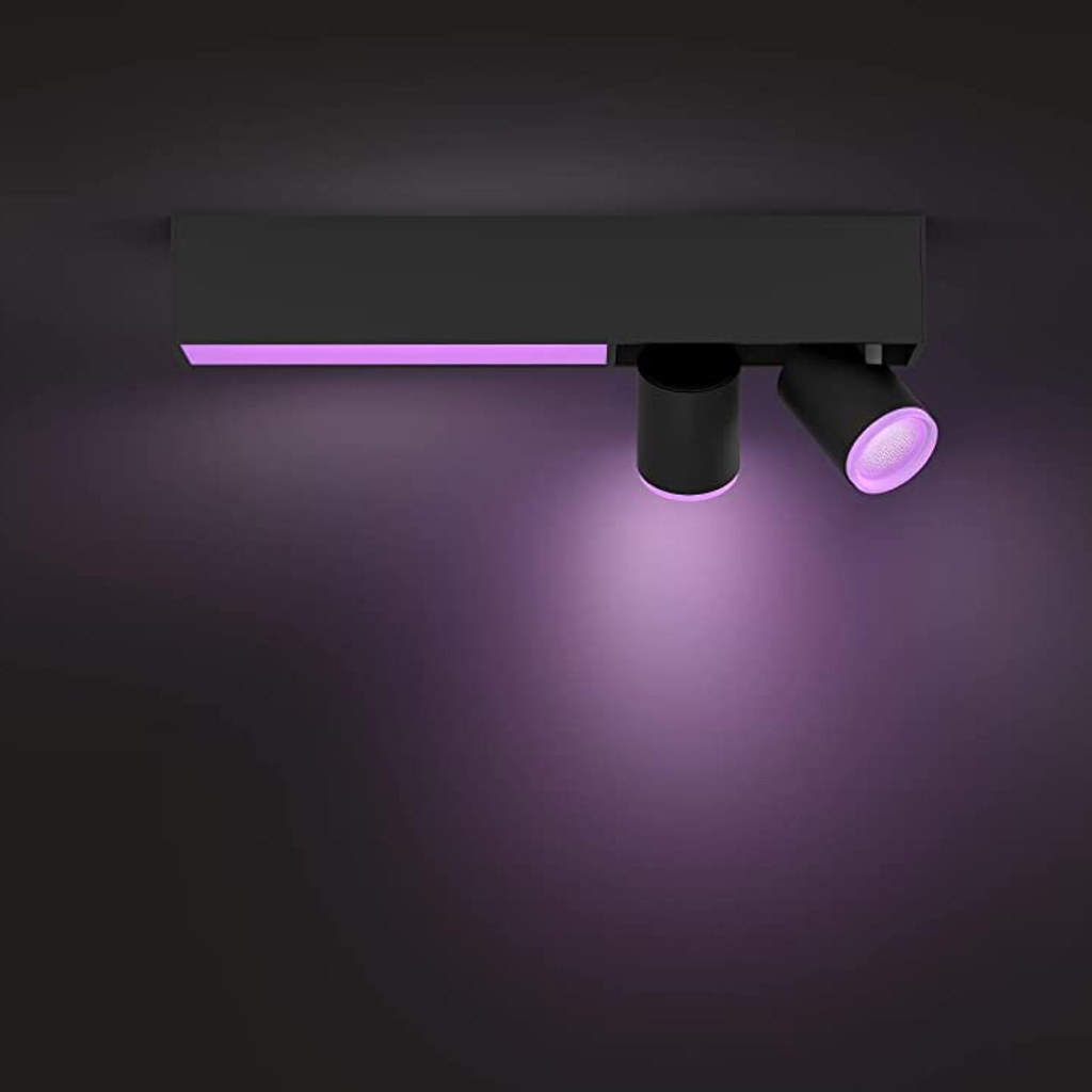 Philips Hue White & Color Ambiance Centris l Smart 2-Spots Ceiling Bar l Luminária de Teto l Ajuste cada Luz Individualmente l Poderoso Fluxo Luminoso 1.560 lumen l Compatível com Alexa, Apple Homekit & Google Assistant | Funciona com Bluetooth e/ou com a Hue Bridge - comprar online