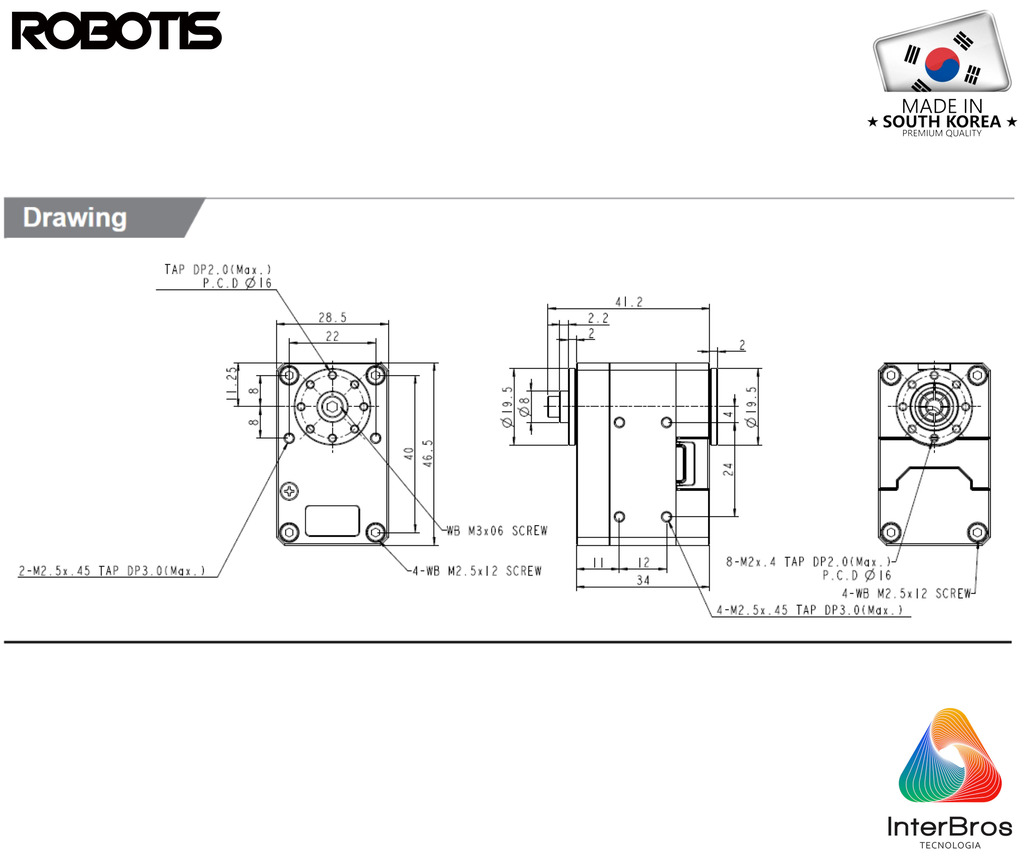 Robotis Dynamixel XM430-W210-R Smart Servo Actuator - tienda online