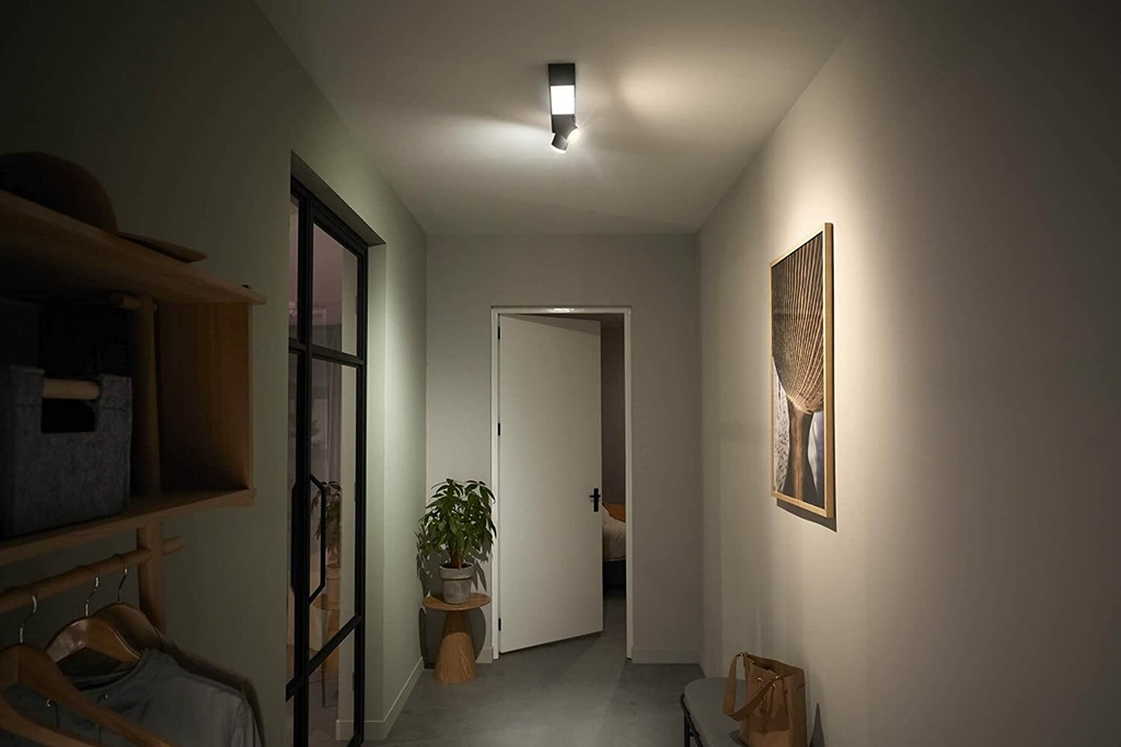 Philips Hue White & Color Ambiance Centris l Smart 2-Spots Ceiling Bar l Luminária de Teto l Ajuste cada Luz Individualmente l Poderoso Fluxo Luminoso 1.560 lumen l Compatível com Alexa, Apple Homekit & Google Assistant | Funciona com Bluetooth e/ou com a Hue Bridge - comprar online