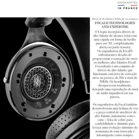 Imagen de Focal Utopia 2022 l High-Fidelity l Over-Ear Headphones l Open-Back Headphones l Driver de Alto-falante l Cúpula de Berílio Puro