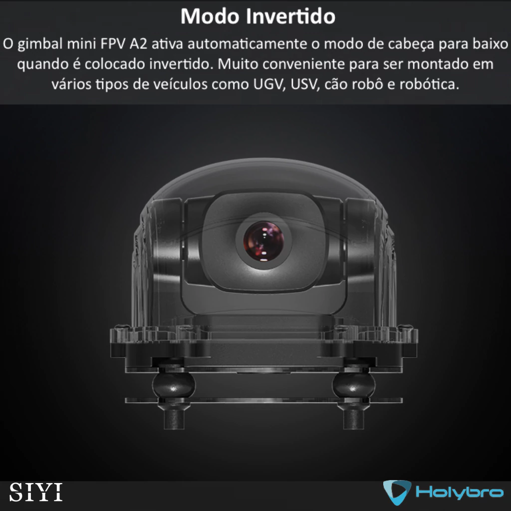 Holybro SIYI A2 mini Camera Ultra Wide Angle FPV Gimbal Single Axis Tilt com 160 Graus FOV 1080p Drones Robots & UAVs
