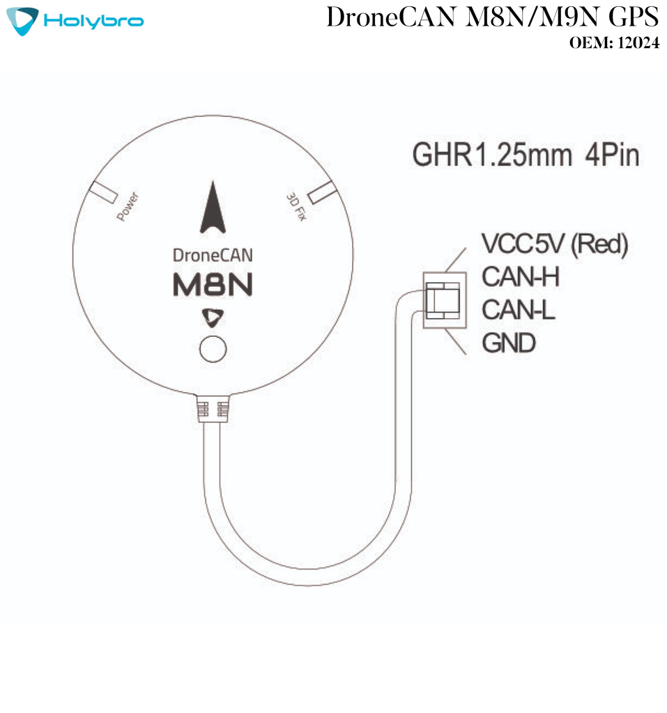 Imagem do Holybro DroneCAN M8N l Sistema de GPS l UAVs & Drones l 12024