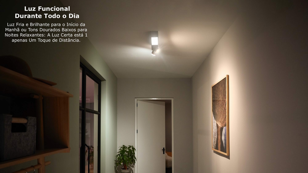 Imagem do Philips Hue White & Color Ambiance Centris l Smart 3-Spots Ceiling Bar l Luminária de Teto l Ajuste cada Luz Individualmente l Poderoso Fluxo Luminoso 2.810 lumen l Compatível com Alexa, Apple Homekit & Google Assistant | Funciona com Bluetooth e/ou com a Hue Bridge