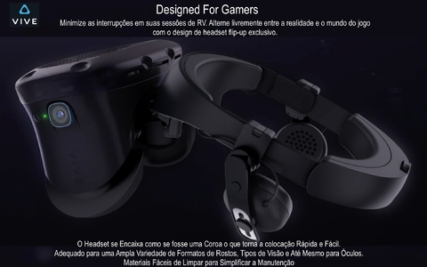 Image of HTC VIVE Pro Eye VR Headset l Somente o Headset l + VALVE INDEX Controllers l 99HAPT005-00