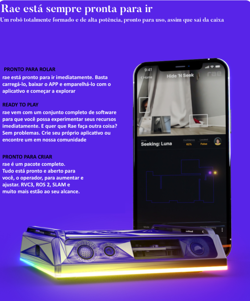 Imagem do Luxonis Stereo Depth Camera Robot AI rae