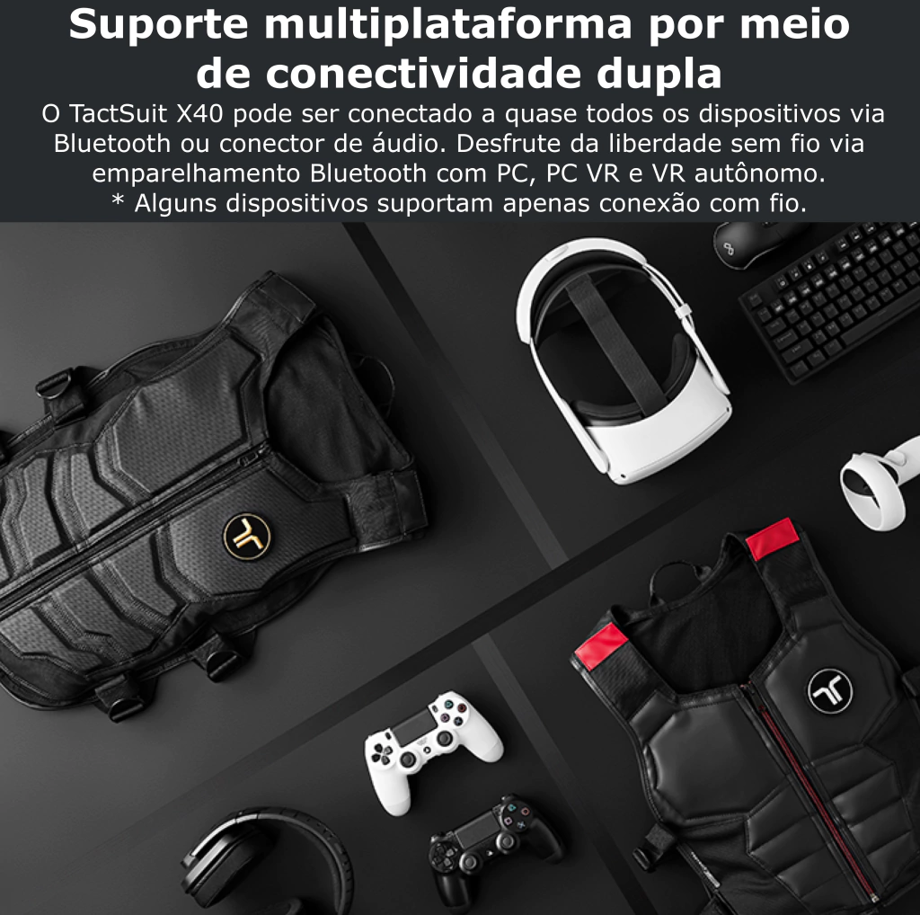 bHaptics Tactsuit l Wearable Haptic Vest , Colete Háptico , Trajes Hápticos de Corpo Inteiro , Compatível com VR PC PS4/5 XBOX en internet