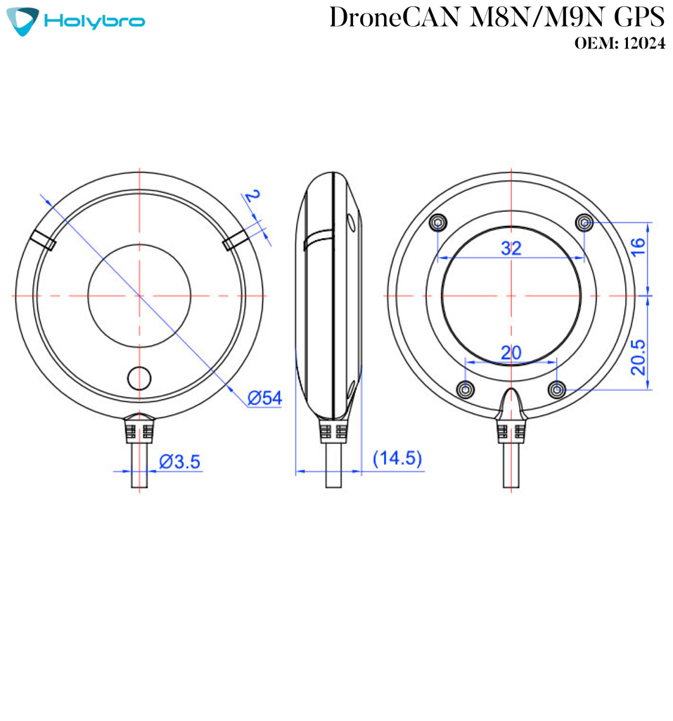 Holybro DroneCAN M8N l Sistema de GPS l UAVs & Drones l 12024