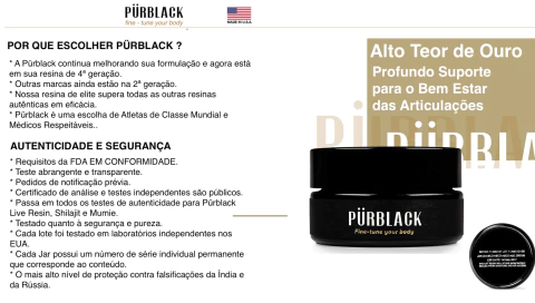 Pürblack Shilajit l Genuíno l Live Resin l Puro Ouro l Shilajit de 5ª Geração de Alta Eficácia l Suplemento Vitamínico Natural l Estimulante Biogênico l 30 gramas - comprar online