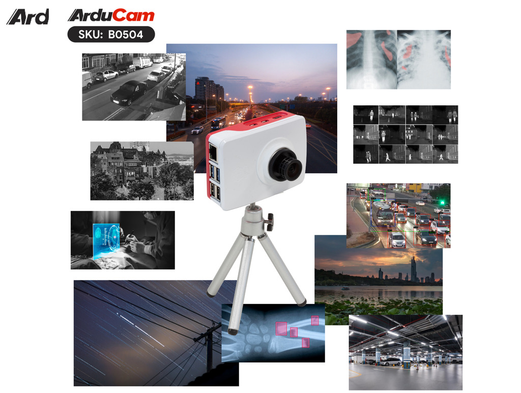 Image of Arducam Pivistation 5 Darksee, 8.3MP Sony STARVIS 2 IMX678 Ultra Low Light All-in-one Raspberry Pi 5 Camera Kit , B0504