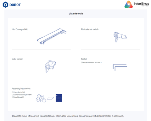 Imagem do Dobot Mini Conveyor Belt Kit , Kit Correia Transportadora Inteligente , Stem Education