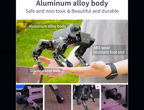 Yahboom 12DOF ROS2 Robot Dog DOGZILLA S2 , AI Vision, Support Lidar Mapping Navigation for Raspberry Pi 4B(Ubuntu 20.04+ROS2) - Loja do Jangão - InterBros