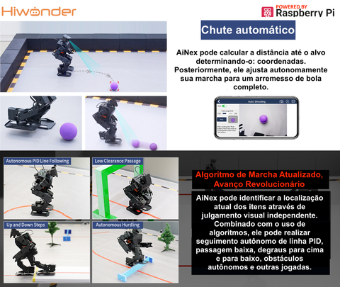 Hiwonder AiNex ROS Education AI Vision Humanoid Robot Powered by Raspberry Pi 4B , Developer Kit Humanóide Algoritmo de Cinemática Inversa , Desenvolvido para Aprendizado e Ensino , Idade: 15+ en internet