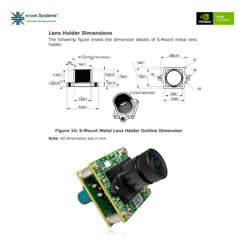 Imagen de e-com Systems NileCAM25_CUXVR | Full HD GMSL2 Global Shutter Câmera | Compatível com NVIDIA Jetson AGX Xavier | Incluído 15 metros de Cabo