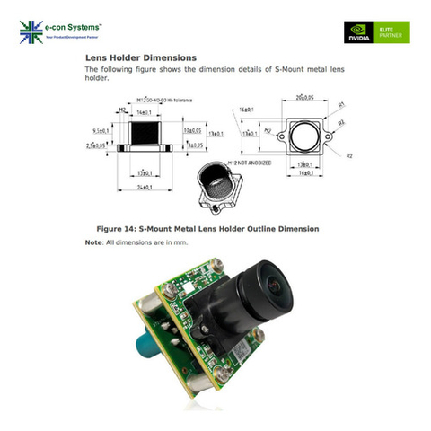 Imagen de e-com Systems NileCAM25_CUXVR | Full HD GMSL2 Global Shutter Câmera | Compatível com NVIDIA Jetson AGX Xavier | Incluído 15 metros de Cabo