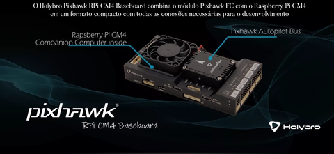 Holybro Pixhawk RPi CM4 Baseboard + Módulo de Potência PM03D , Autopilot Pixhawk 6X , Raspberry Pi CM4 (CM4008032) , 20188 , 20303 - comprar online