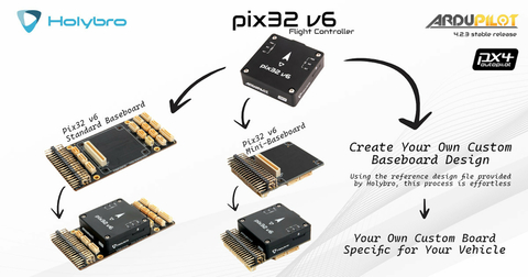 Holybro Pixhawk Pix32 v6 l Sistema de Voo & GPS l Controlador de voo modular l UAVs & Drones l 11056 l 20190 l 20191 l 20192 l 20193 l Escolha seu Kit - loja online