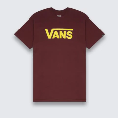 Camiseta Vans Classic Burgundy Yellow Amarelo