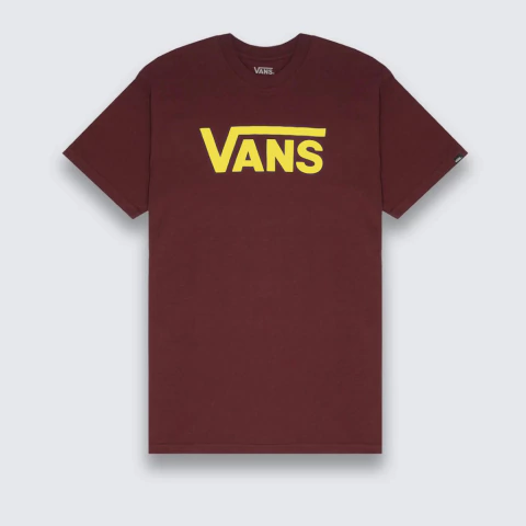 Camiseta Vans Classic Burgundy Yellow Amarelo