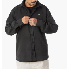 Camisa Botão Flanela Narina Skate "Preta"