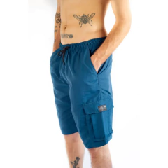Bermuda Tactel Cargo Narina Skate "Azul Petroleo"